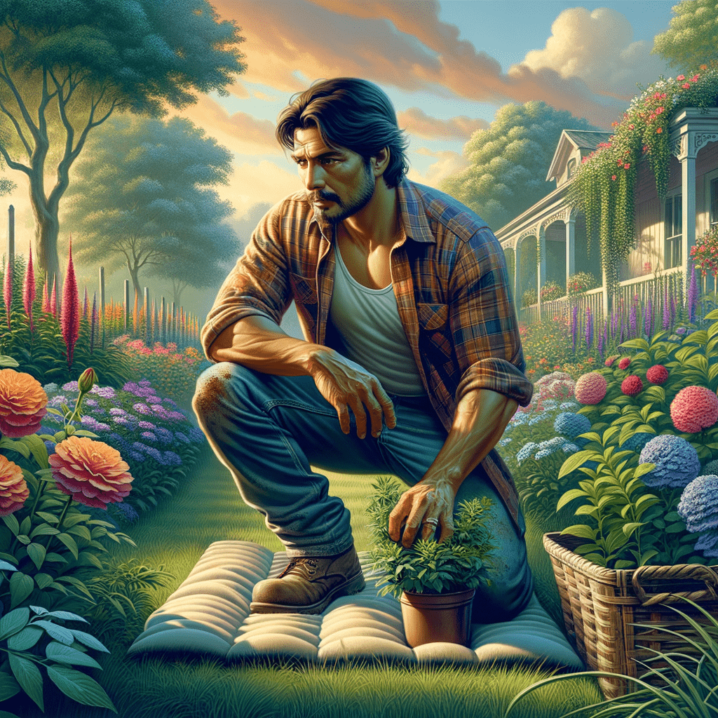 Prevent Back Pain: Garden with Knee Pads for Relief